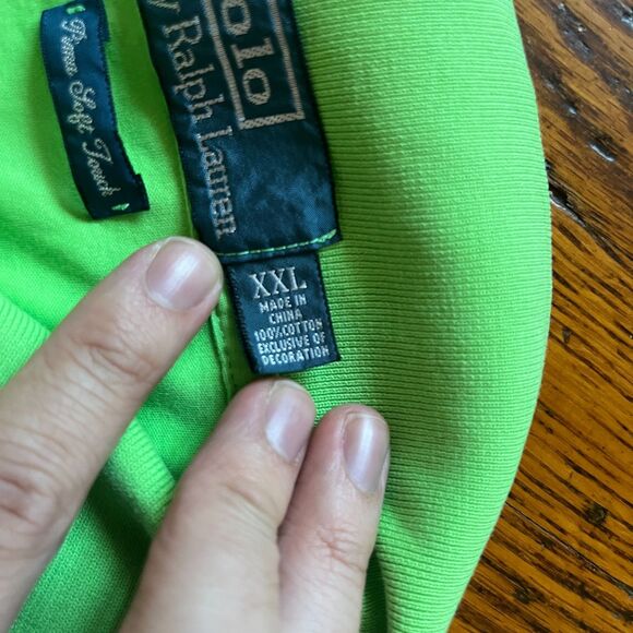 Polo Ralph Lauren Men's XXL Neon Green Pima Soft Touch Flesh Pony Polo Shirt - Picture 4 of 8